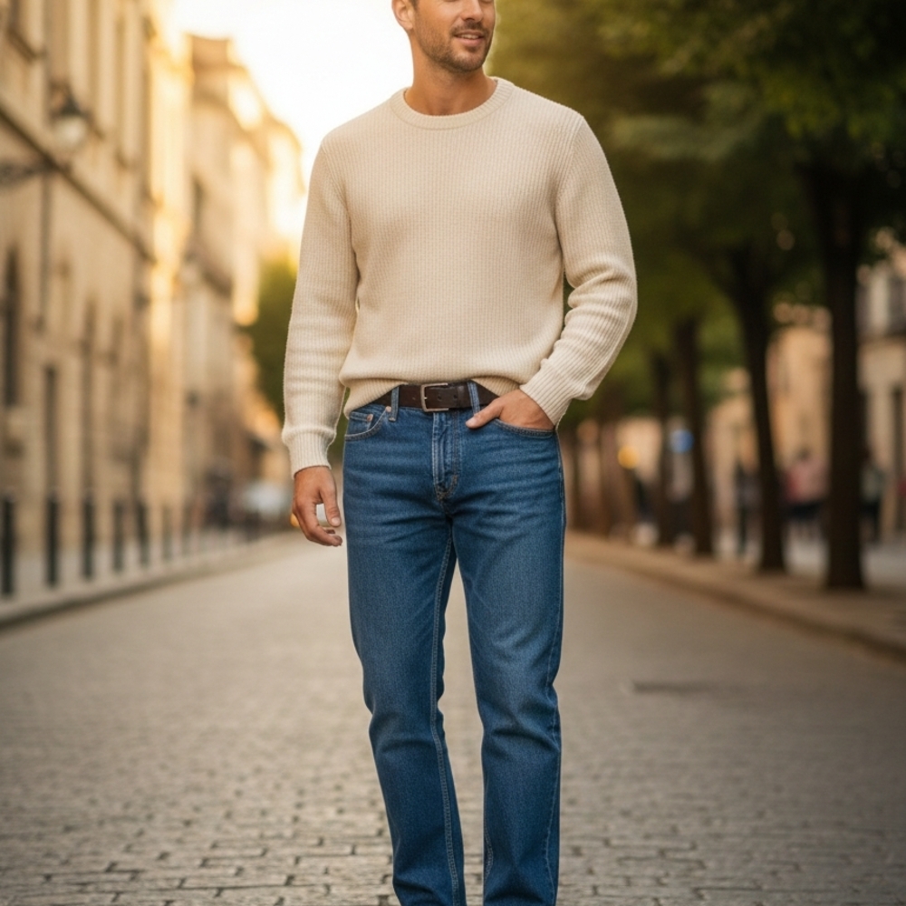 Stylish Indigo Men's Straight Jeans